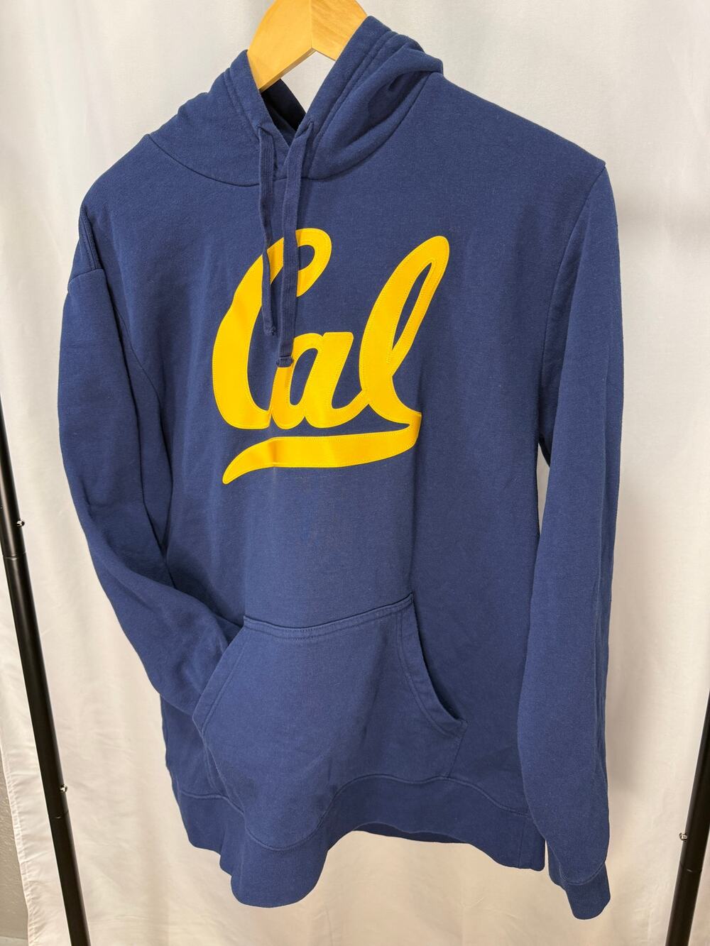 Fanatics Cal Golden Bears Hoodie Men’s L Navy Blue Gold Script NCAA Pullover